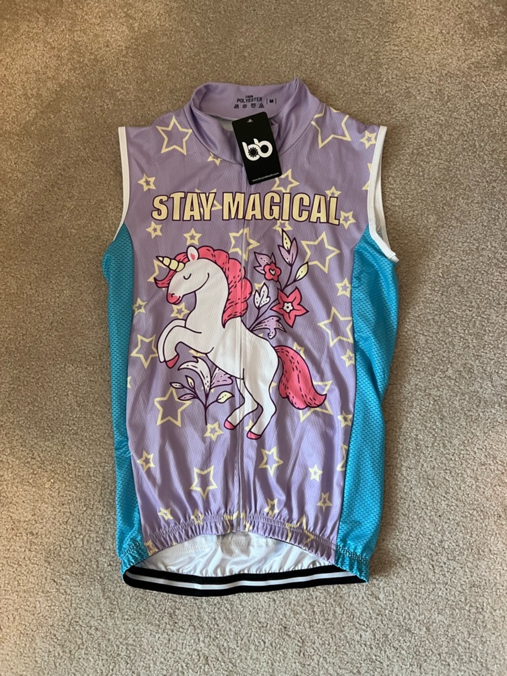 BicycleBooth Stay Magical Unicorn Cycling Top